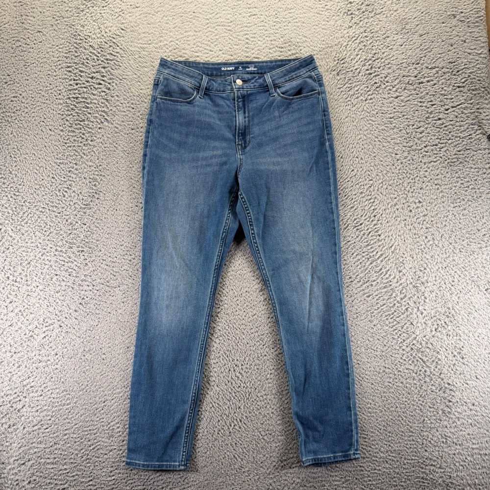 Old Navy Wow Jeans Womens 10 Blue Cotton Denim Skinny High-Rise Workwear Stretch
